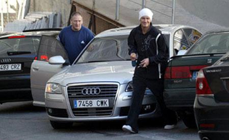 beckham and sa voiture